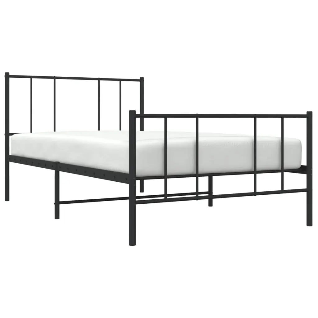 Black Steel King Single Bed Frame 107x203cm