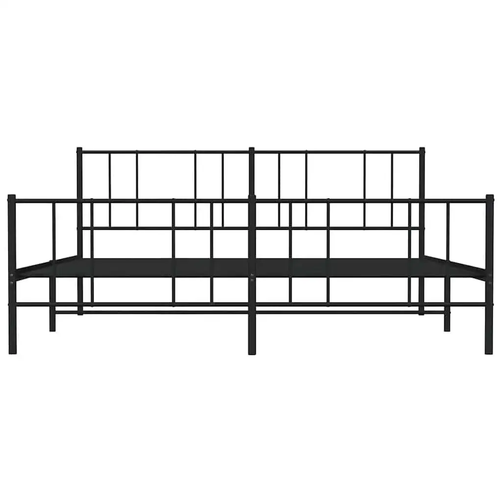 King Size Metal Bed Frame in Black