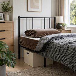 Elegant 90cm Black Metal Headboard for Comfort