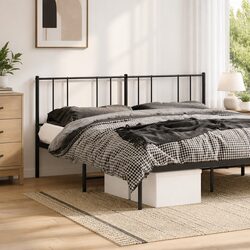 Elegant Black Metal Headboard for 180cm Bed Frame