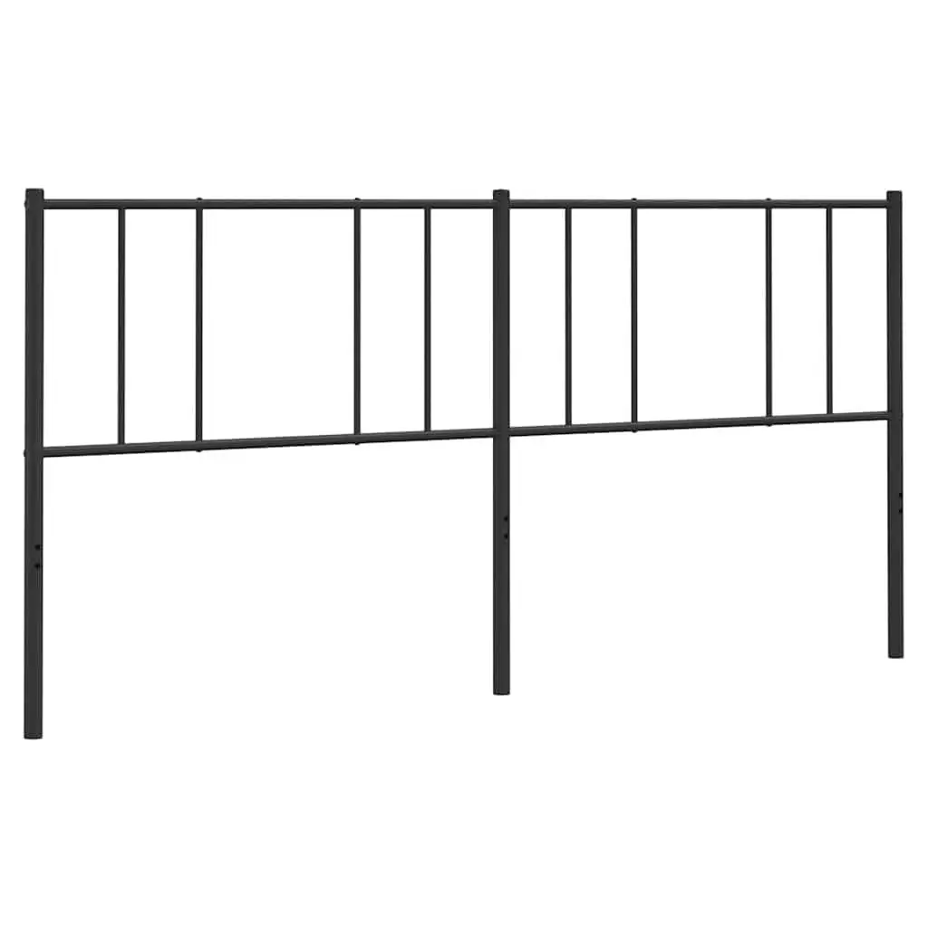Metal Headboard Black 180cm Powder-coated Steel