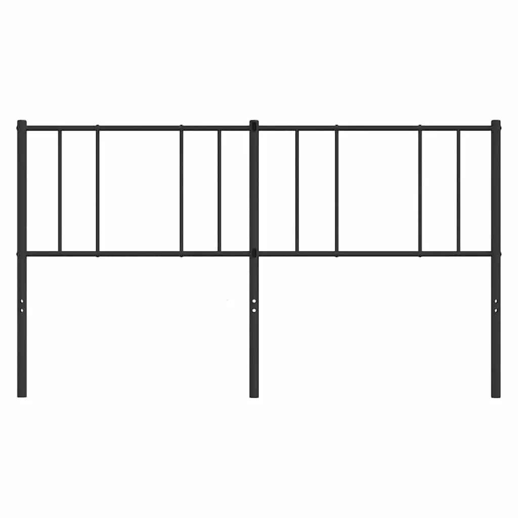 Metal Headboard Black 180cm Powder-coated Steel