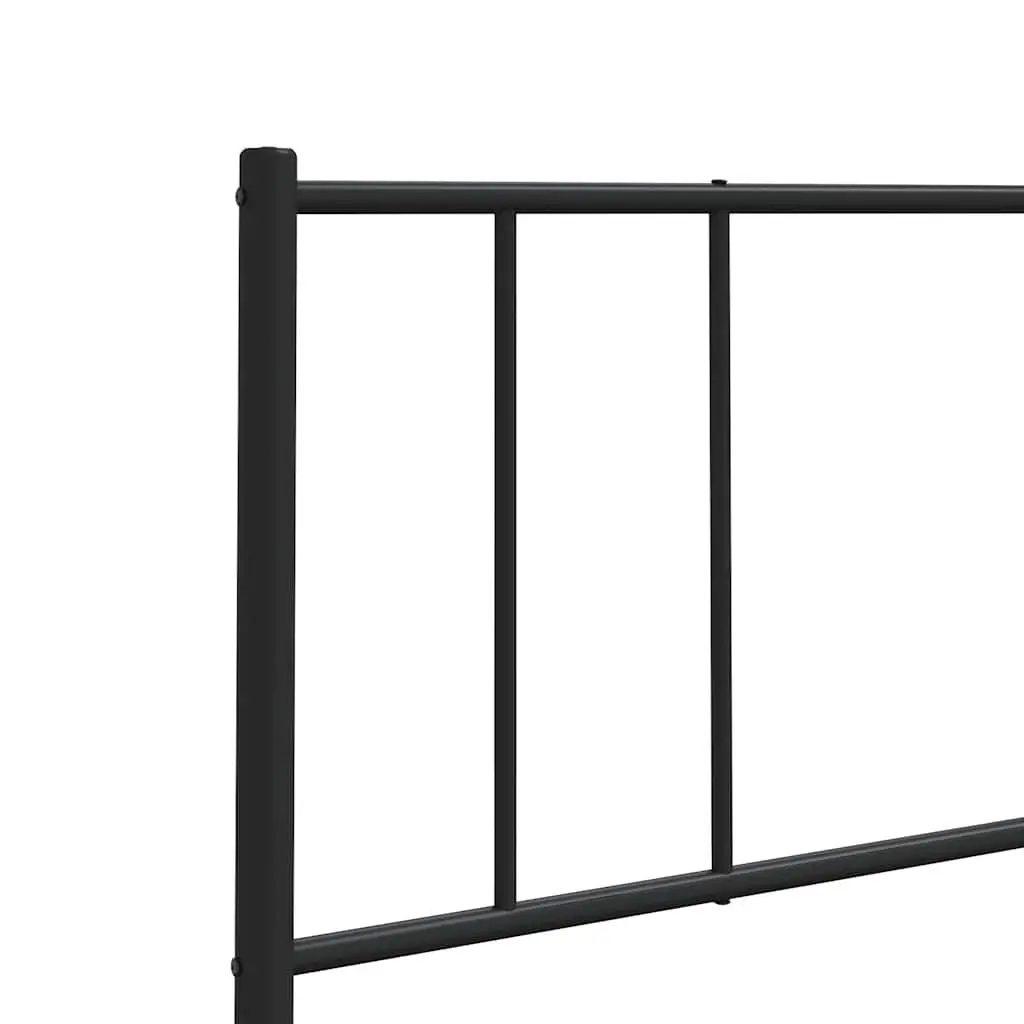 Metal Headboard Black 180cm Powder-coated Steel