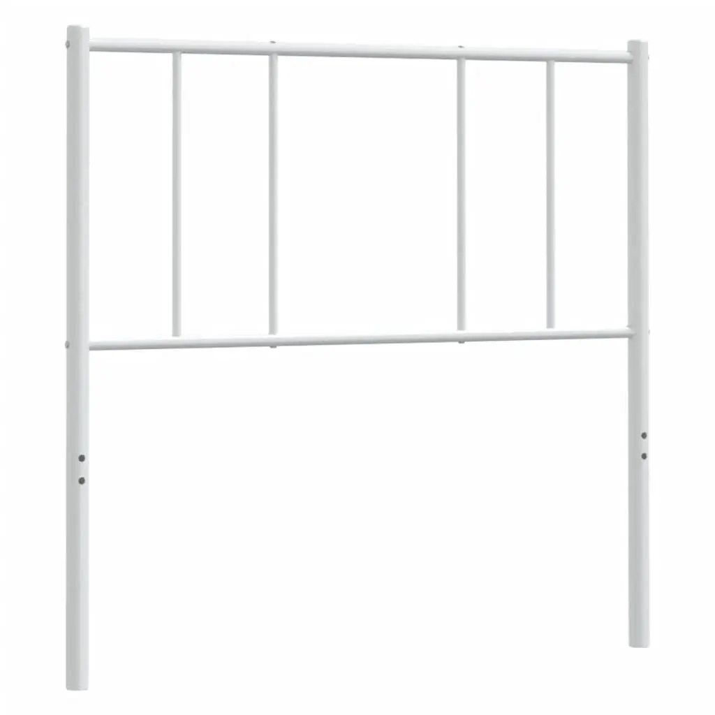Metal Headboard White 90cm Powder Coated Steel Frame