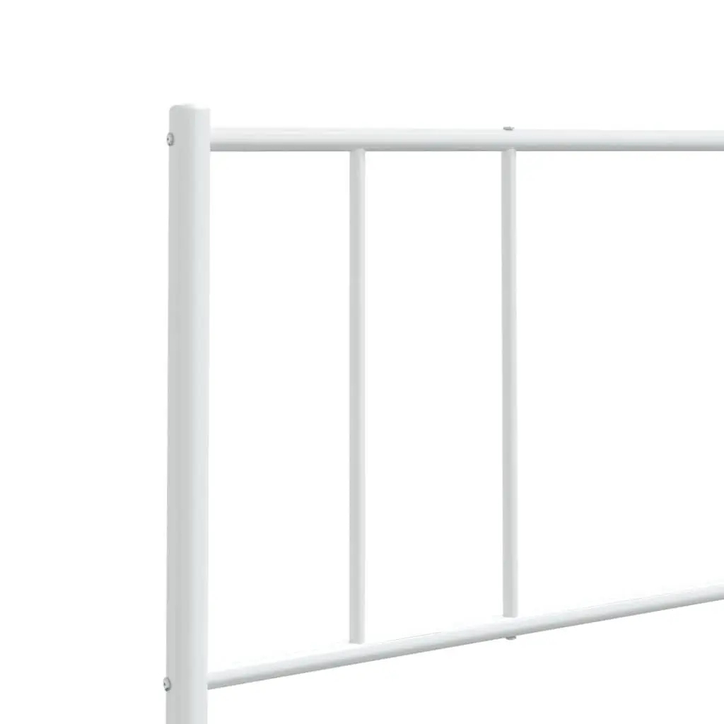 Metal Headboard White 90cm Powder Coated Steel Frame