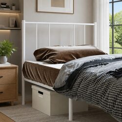 Stylish White Metal Headboard for Beds