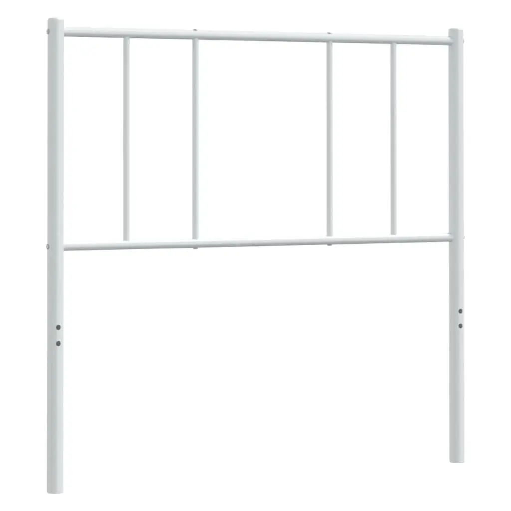 Metal Headboard White 107cm Powder Coated Steel Frame