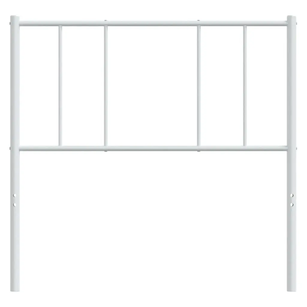 Metal Headboard White 107cm Powder Coated Steel Frame