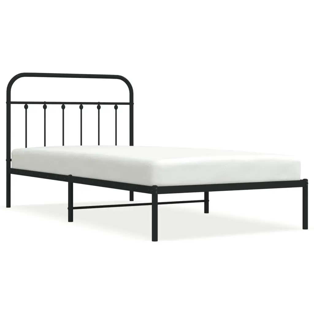 Metal Bed Frame King Single 107x203cm Black