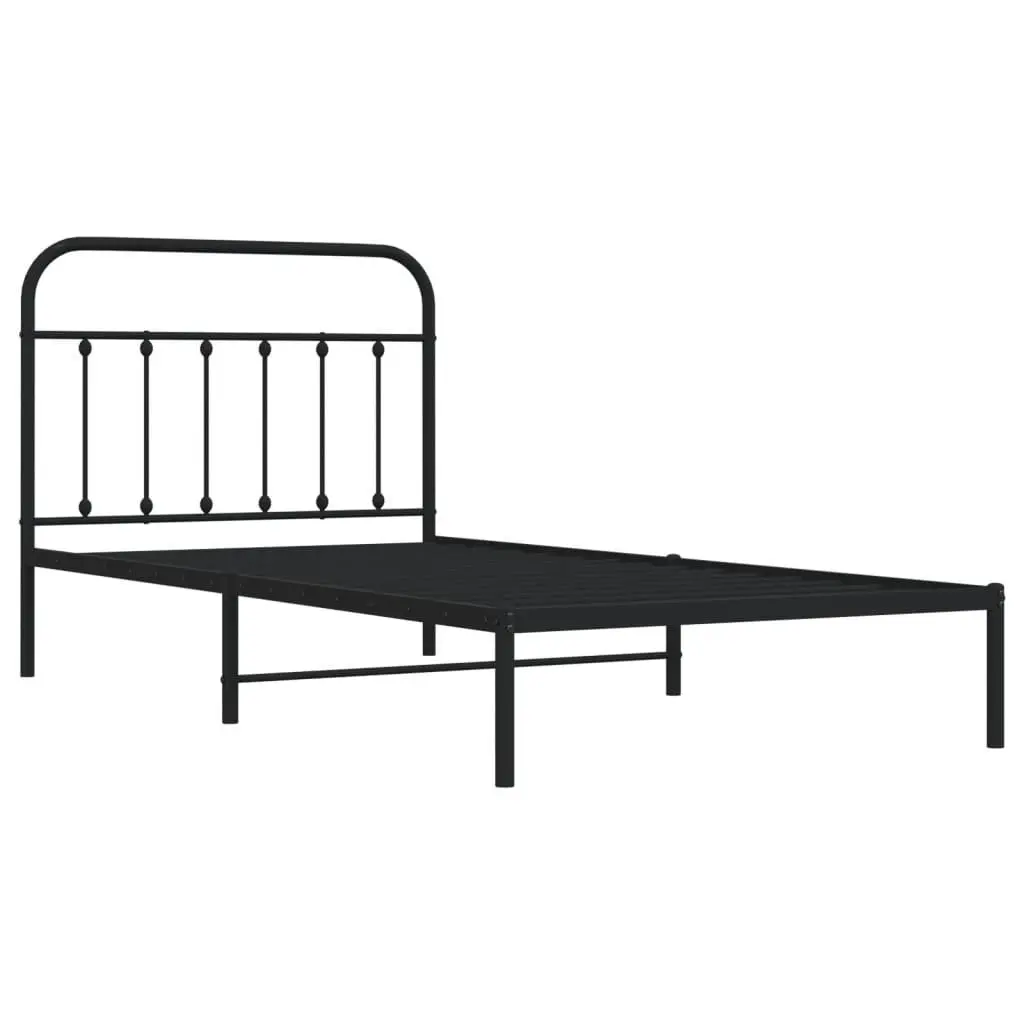 Metal Bed Frame King Single 107x203cm Black