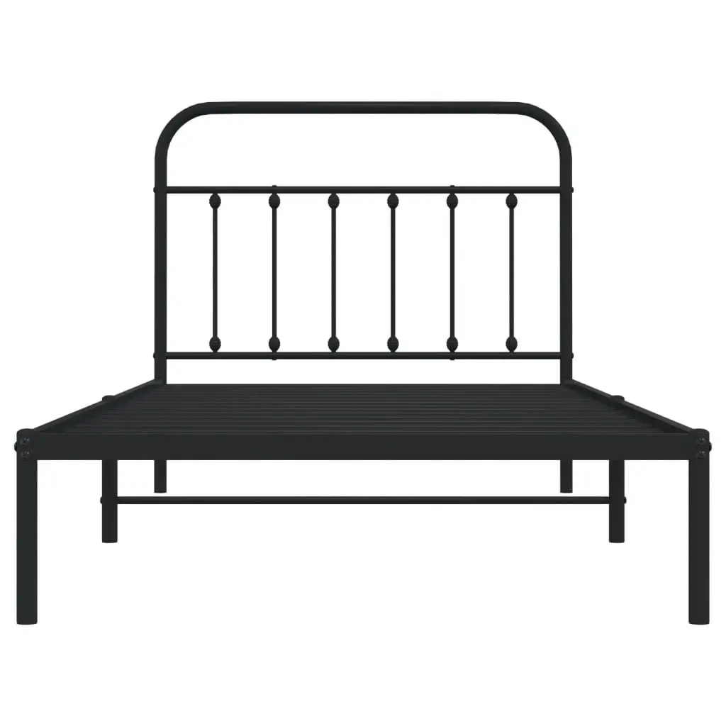 Metal Bed Frame King Single 107x203cm Black