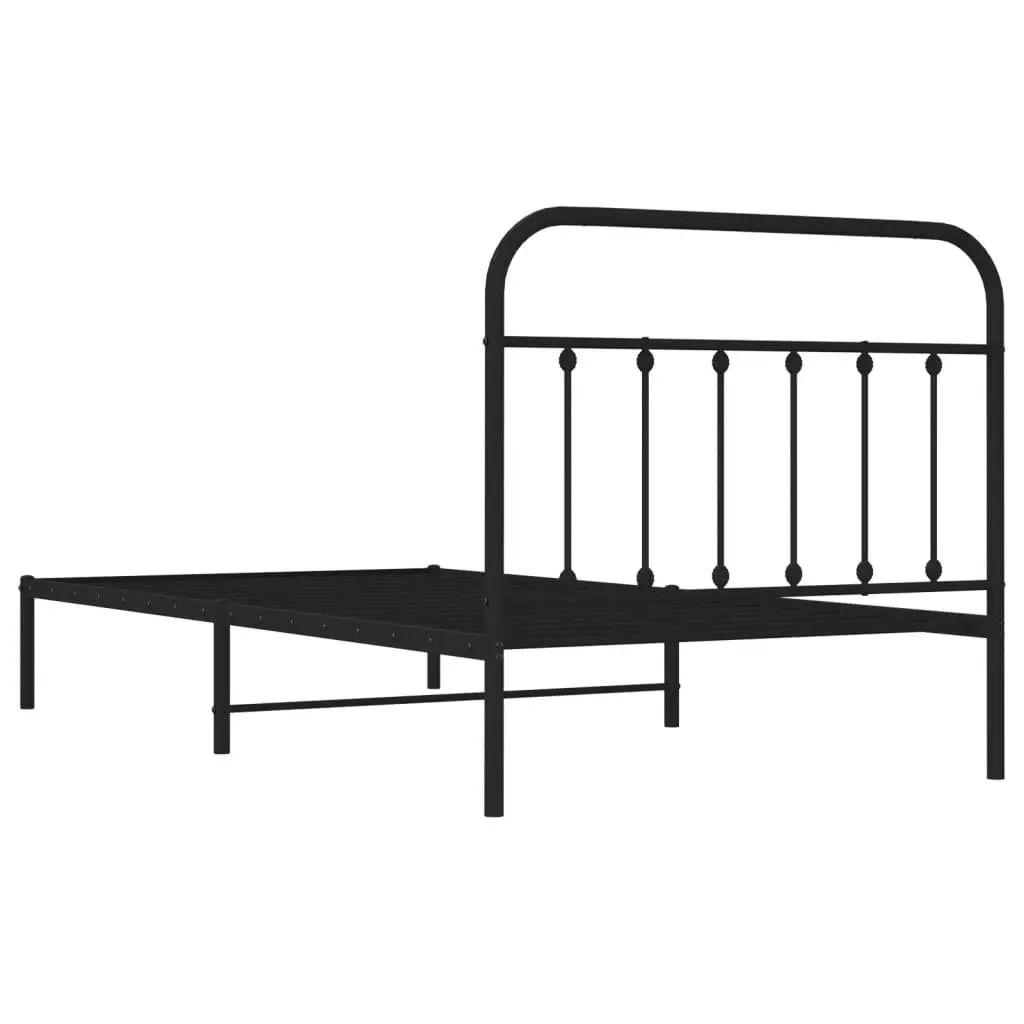 Metal Bed Frame King Single 107x203cm Black