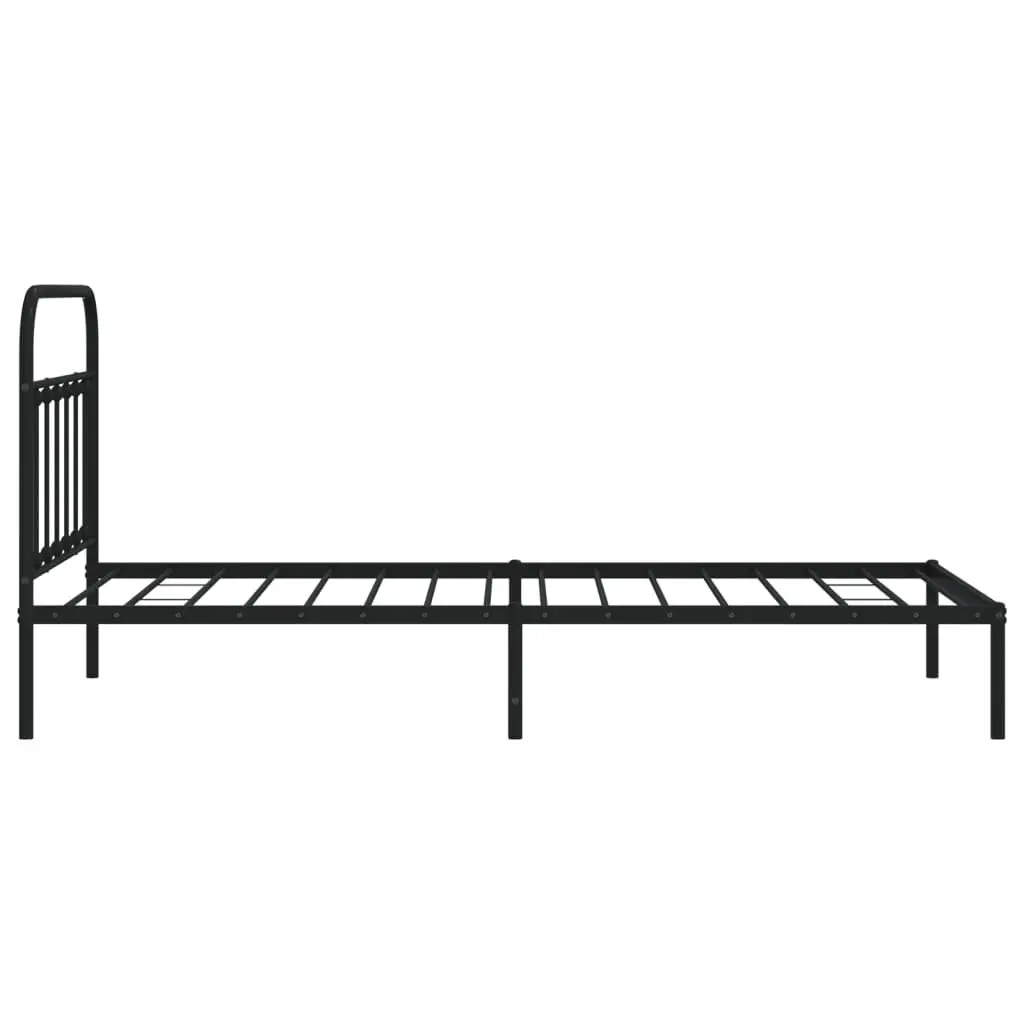 Metal Bed Frame King Single 107x203cm Black