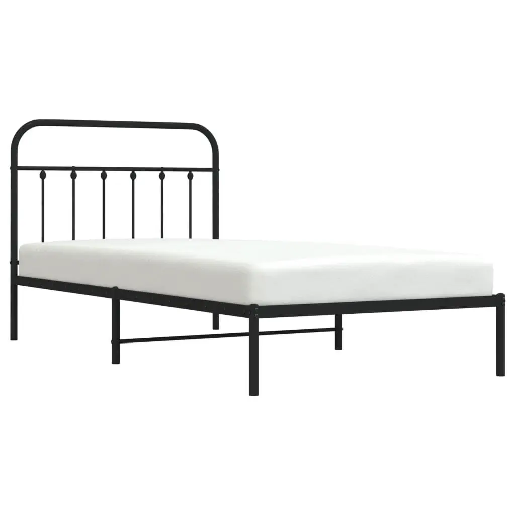 Metal Bed Frame King Single 107x203cm Black