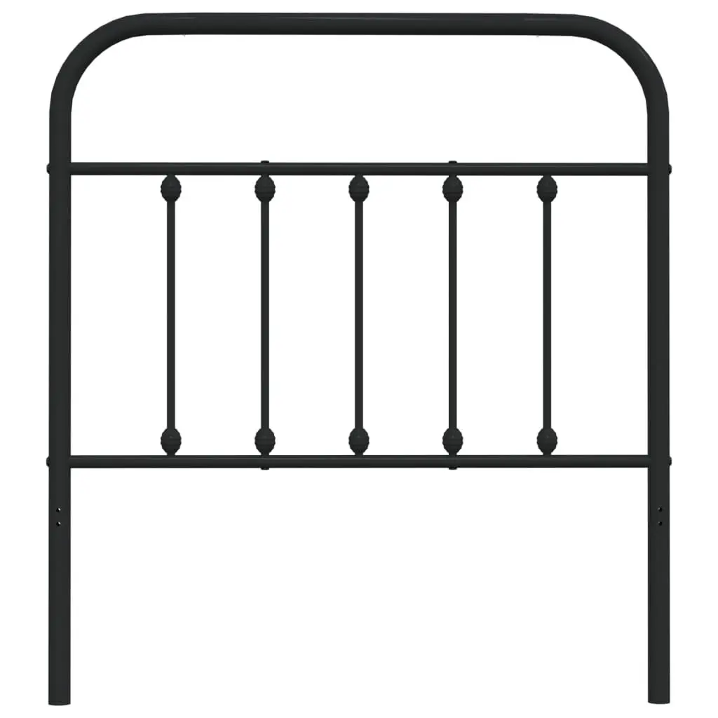 Metal Headboard Black 90cm Bed Frame Header Bedroom Furniture Stylish Design