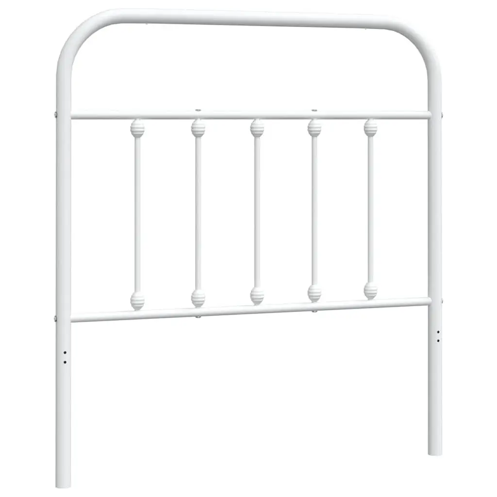 Metal Headboard White 90cm Powder-coated Steel Bed Frame Head Board