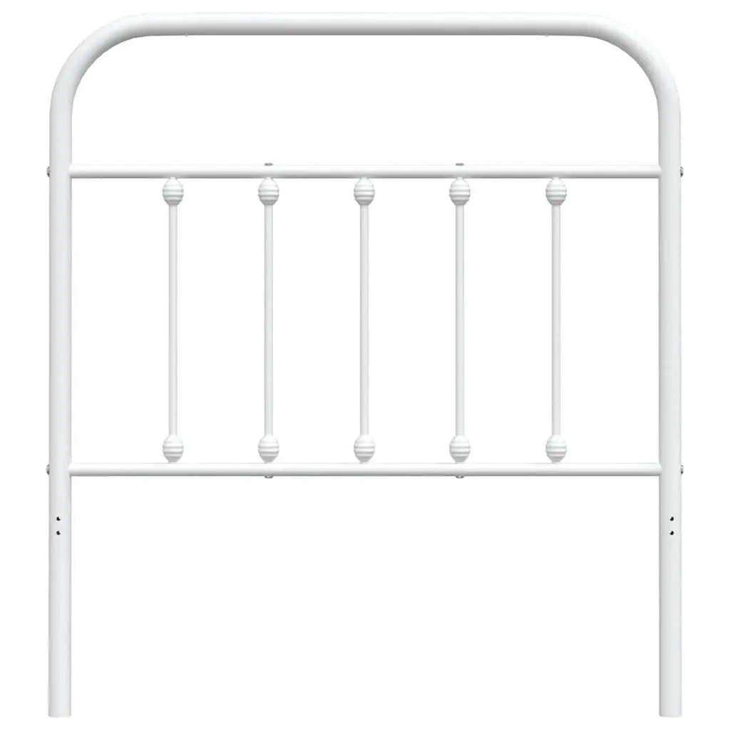 Metal Headboard White 90cm Powder-coated Steel Bed Frame Head Board