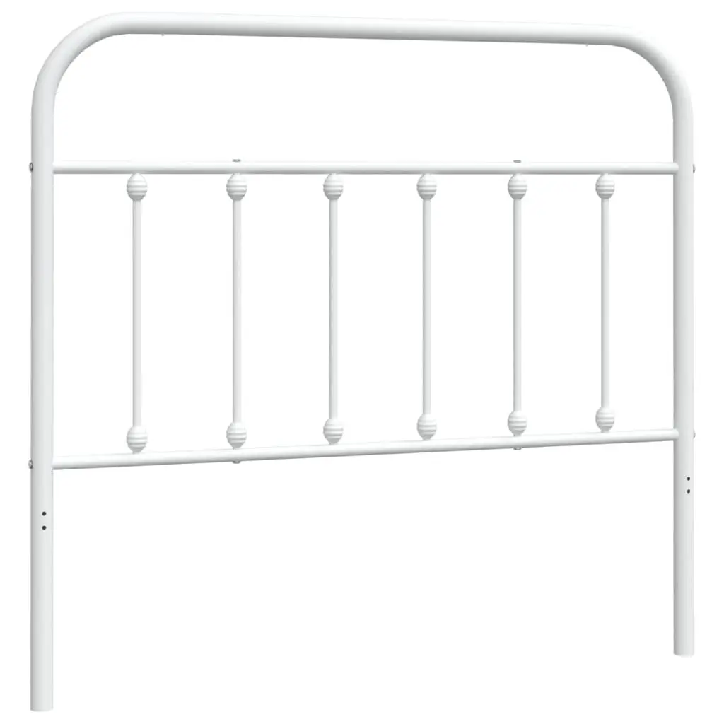 Metal Headboard White 107 cm Powder-Coated Steel