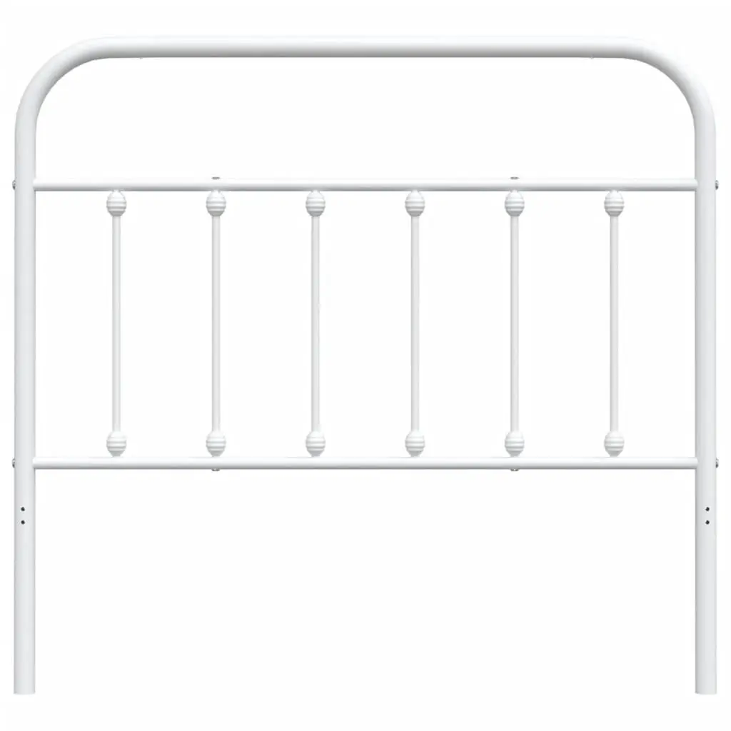 Metal Headboard White 107 cm Powder-Coated Steel