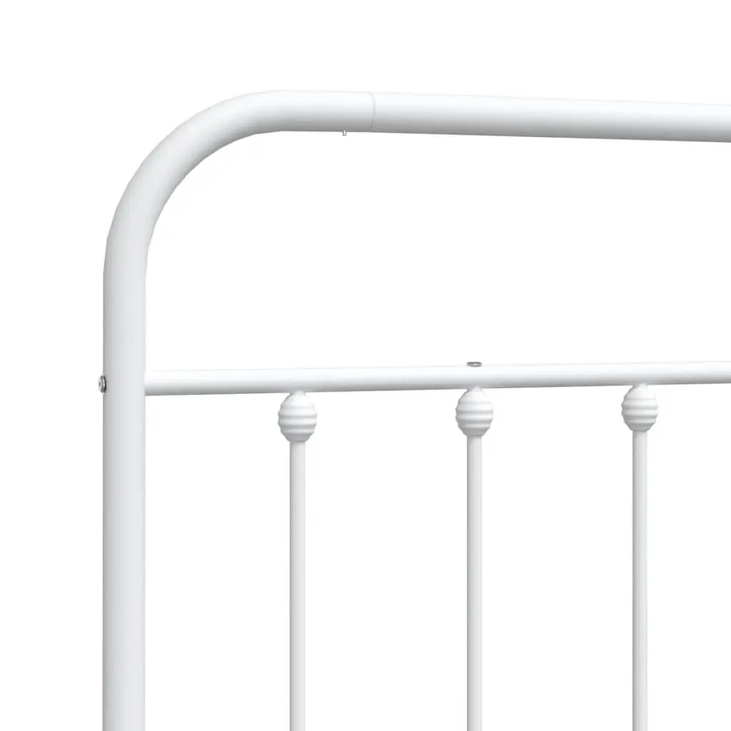 Metal Headboard White 107 cm Powder-Coated Steel