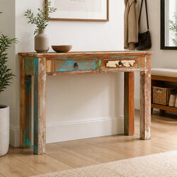 Reclaimed Wood Console Table 110x30x75 cm with Drawers
