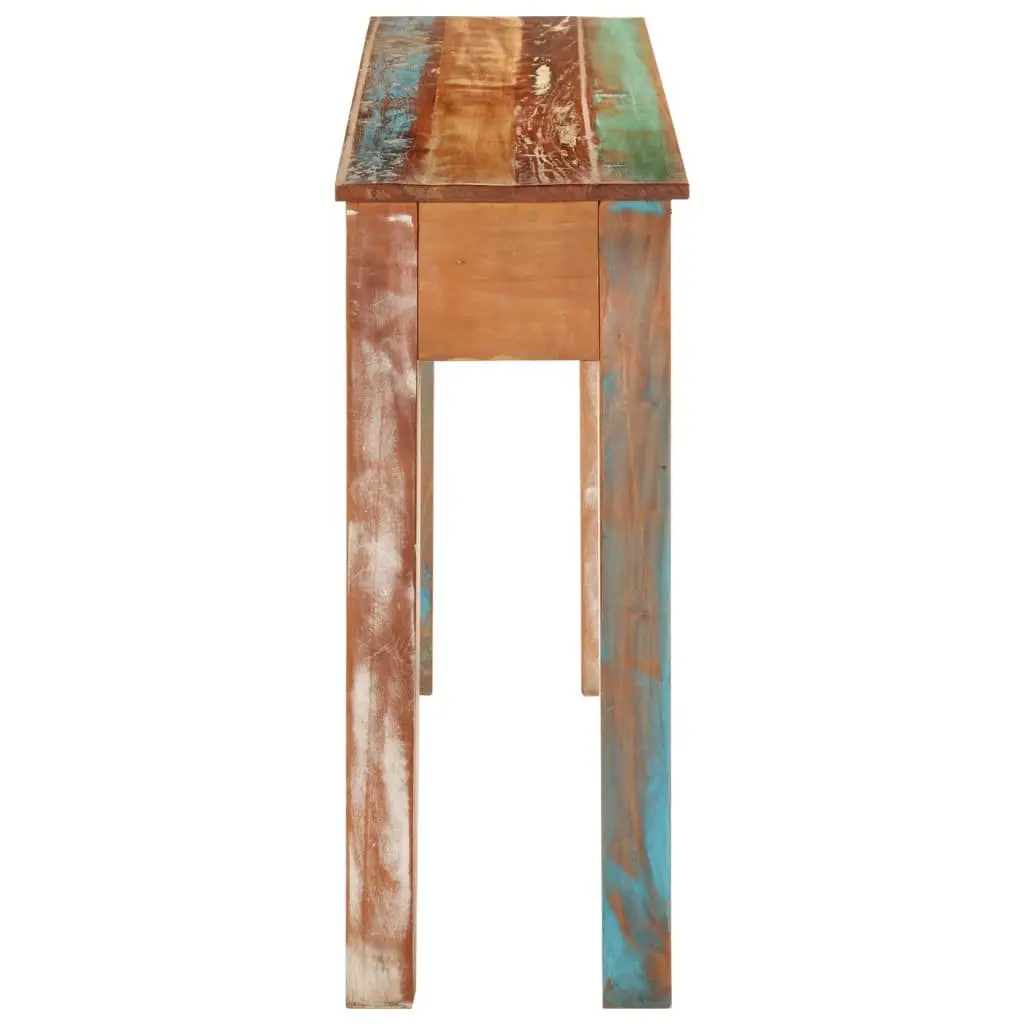 Reclaimed Wood Console Table 110x30x75 cm Brown Handcrafted Storage Drawers for Entryway Hallway