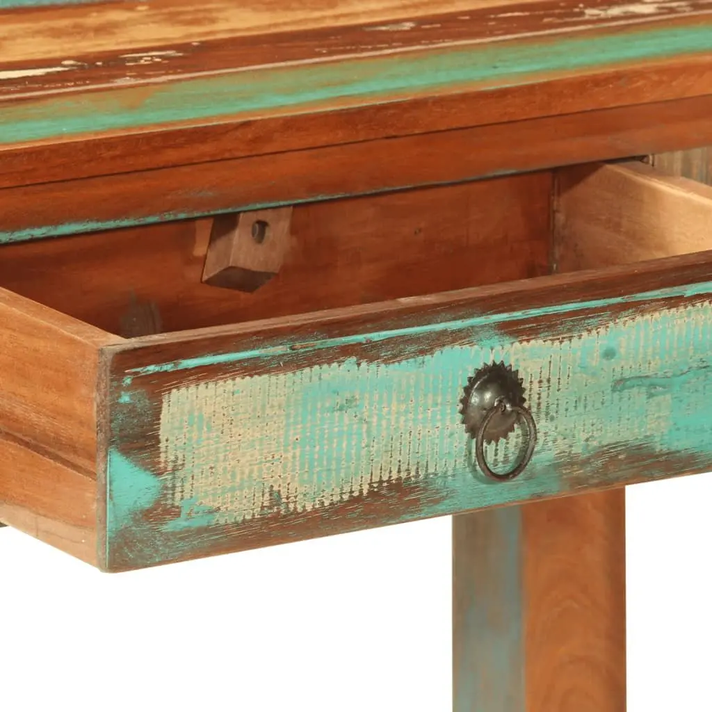 Reclaimed Wood Console Table 110x30x75 cm Brown Handcrafted Storage Drawers for Entryway Hallway