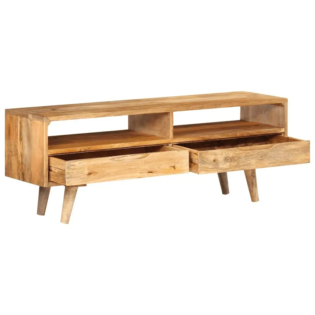 TV Cabinet Retro 110x30x41 cm Solid Wood Mango Brown