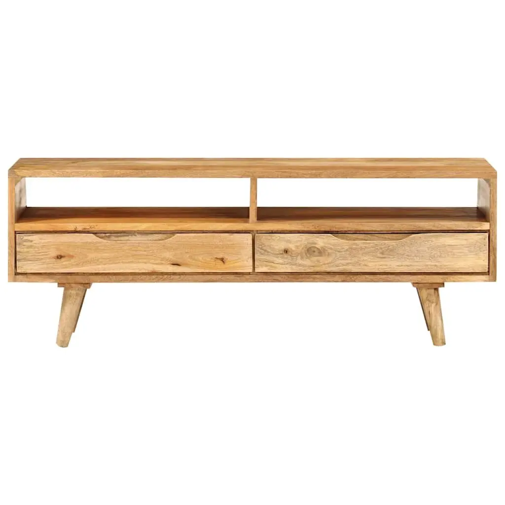 TV Cabinet Retro 110x30x41 cm Solid Wood Mango Brown