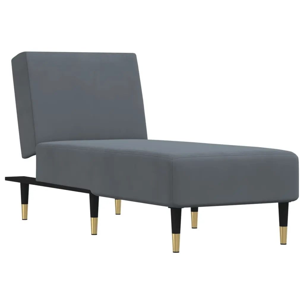 Convertible Velvet Chaise Longue Recliner Sofa