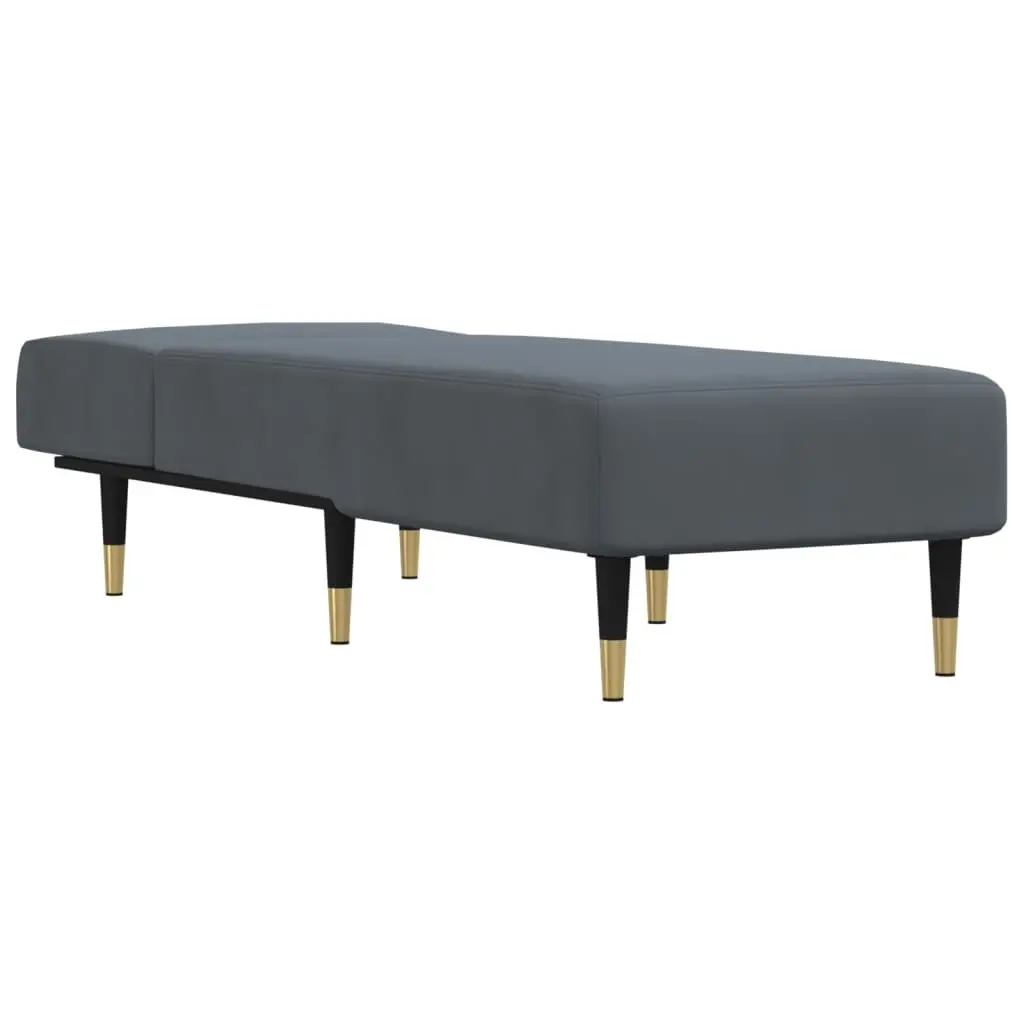 Convertible Velvet Chaise Longue Recliner Sofa