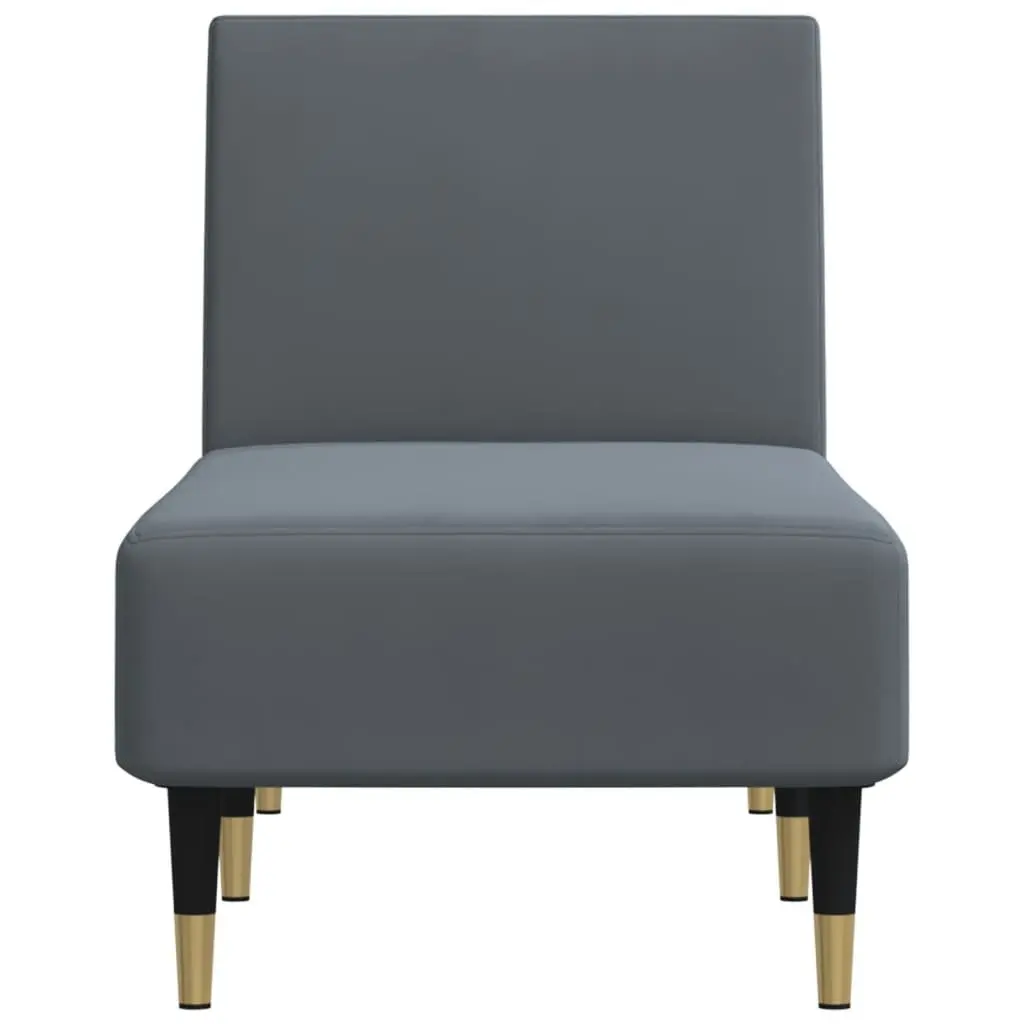 Convertible Velvet Chaise Longue Recliner Sofa