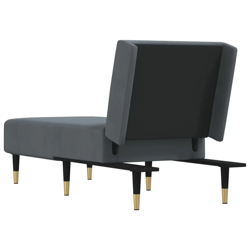 Convertible Velvet Chaise Longue Recliner Sofa