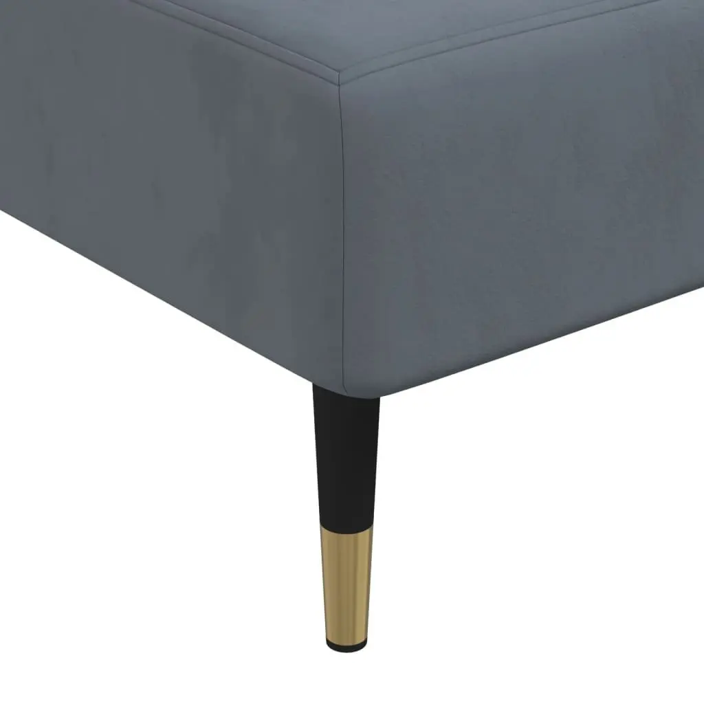 Convertible Velvet Chaise Longue Recliner Sofa
