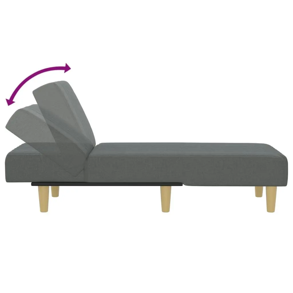 Chaise Longue Reclining Lounge Chair 3-Position Convertible Relaxation Seat