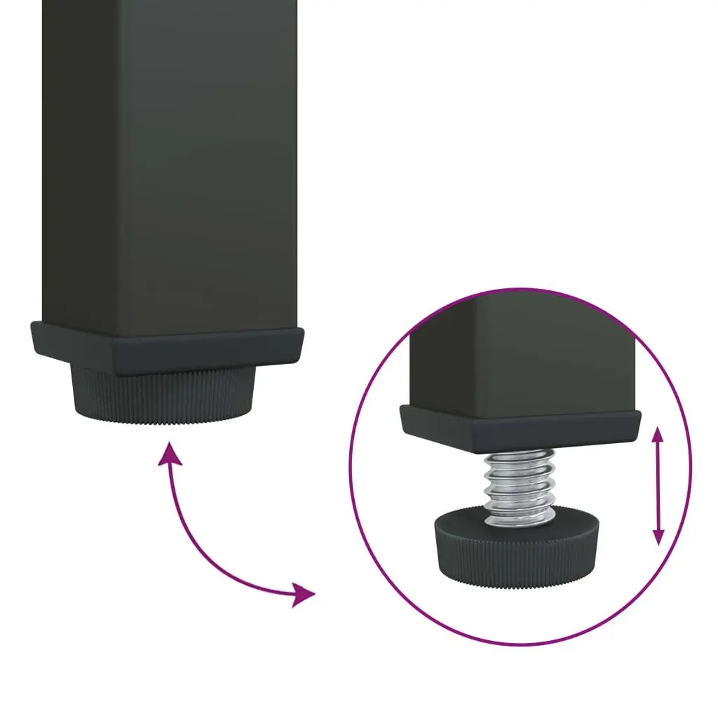 Black Nightstand with Glass and Steel