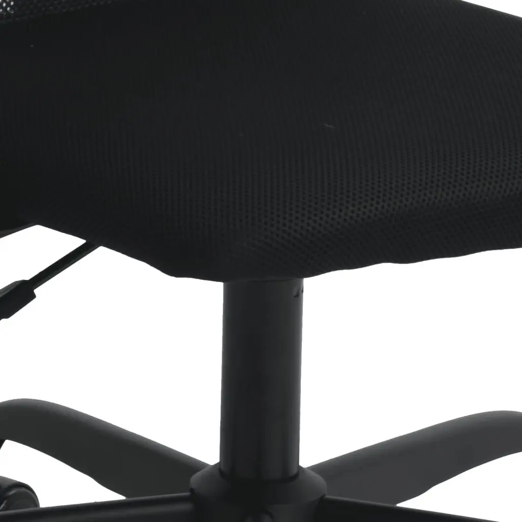 Office Chair Height Adjustable Black Mesh Fabric Faux Leather Swivel Desk Seat