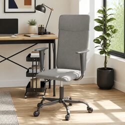 Grey Fabric Office Chair with Adjustable Height