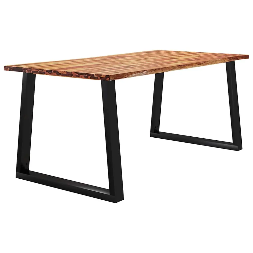 Dining Table Live Edge 180x90x75 cm Solid Wood Acacia