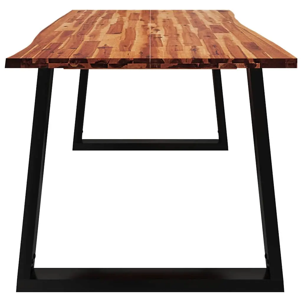 Dining Table Live Edge 180x90x75 cm Solid Wood Acacia