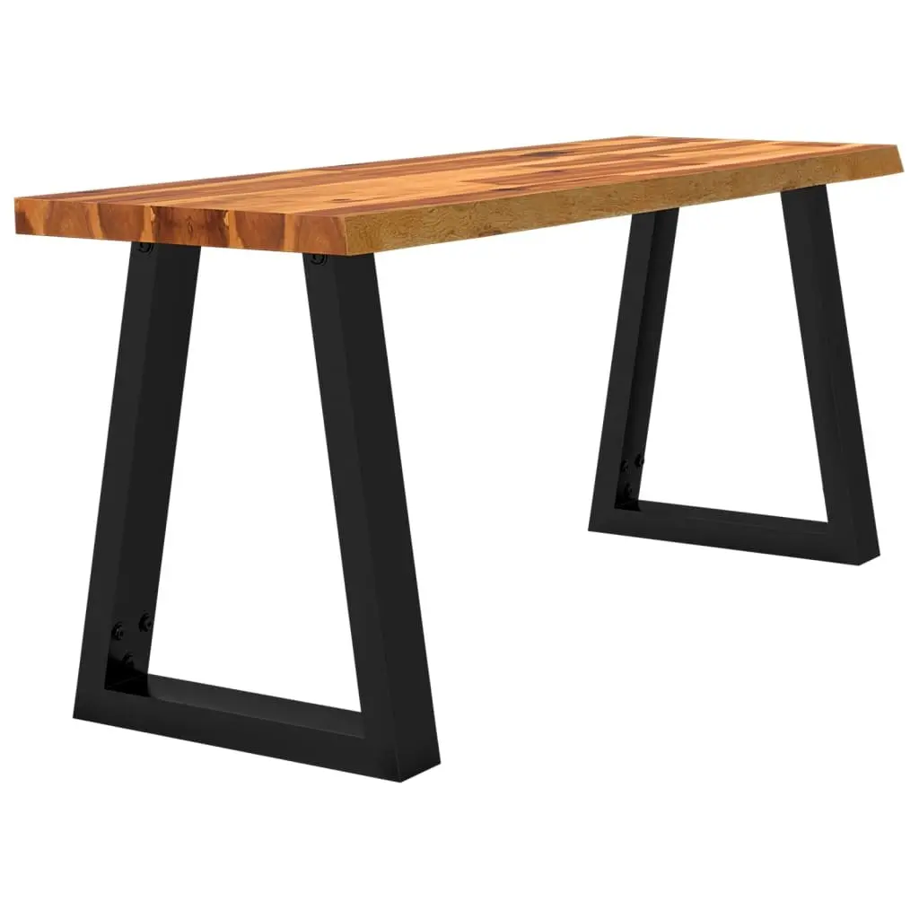 Solid Wood Bench Brown Live Edge 110cm Acacia Wood Dining Room Hallway Storage Furniture