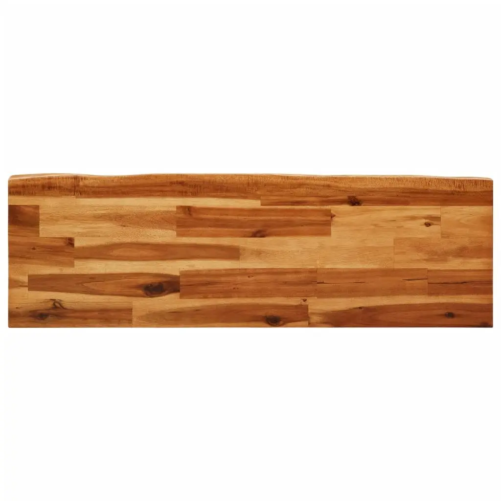Solid Wood Bench Brown Live Edge 110cm Acacia Wood Dining Room Hallway Storage Furniture