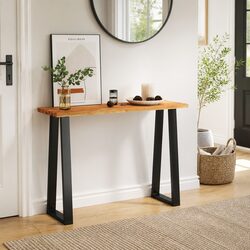 Live Edge Acacia Wood Console Table for Entryway