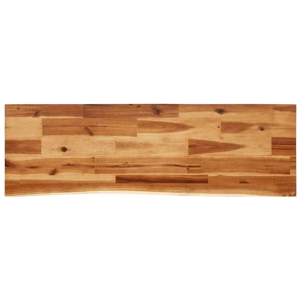 Console Table Live Edge Acacia Wood 110cm Brown U-Shaped Steel Legs