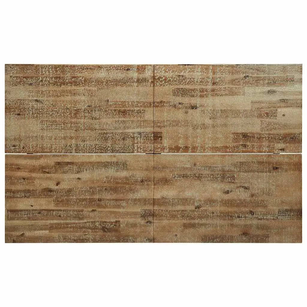 Dining Table Industrial Style 150x90x75cm Solid Acacia Wood Steel Legs Brown