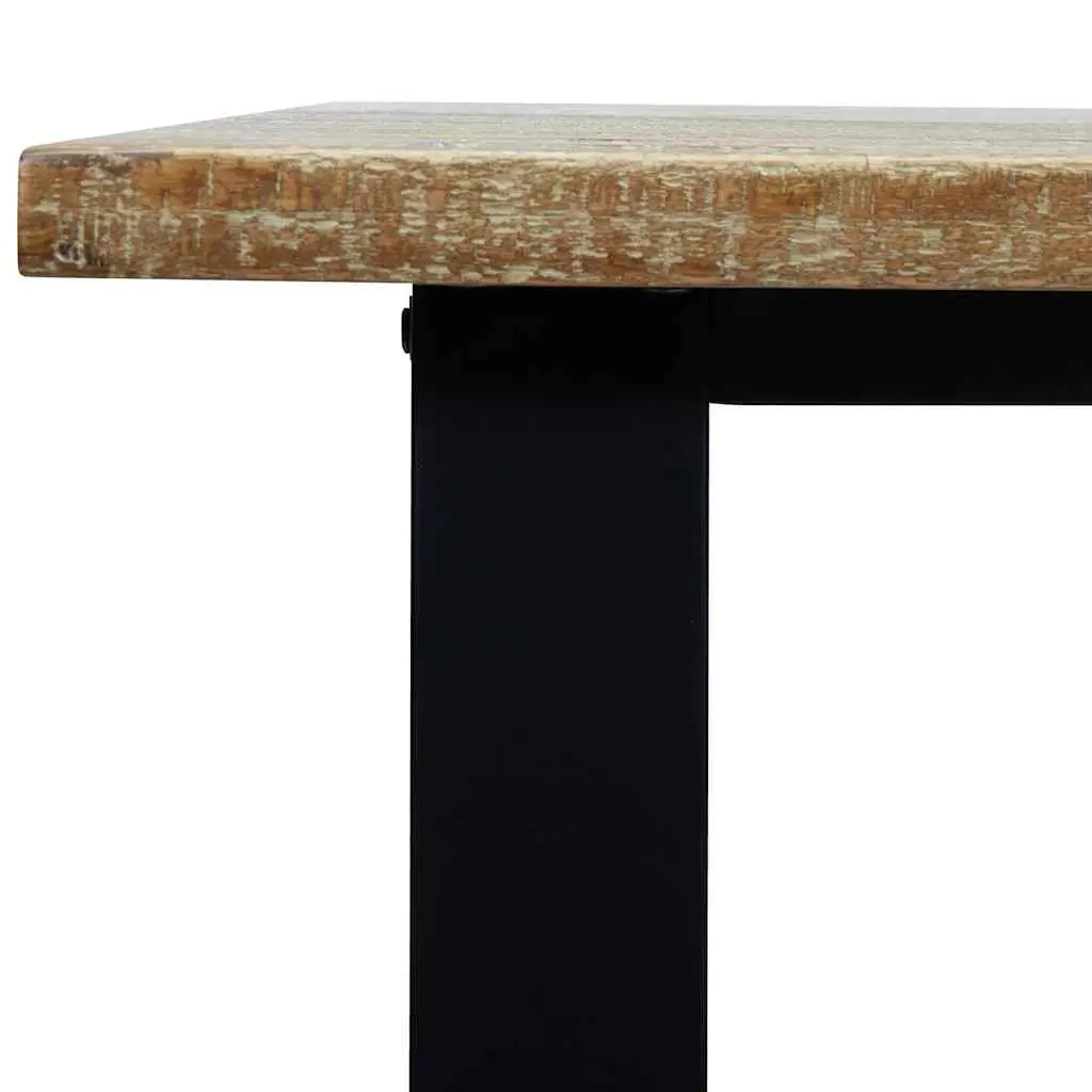 Dining Table Industrial Style 150x90x75cm Solid Acacia Wood Steel Legs Brown