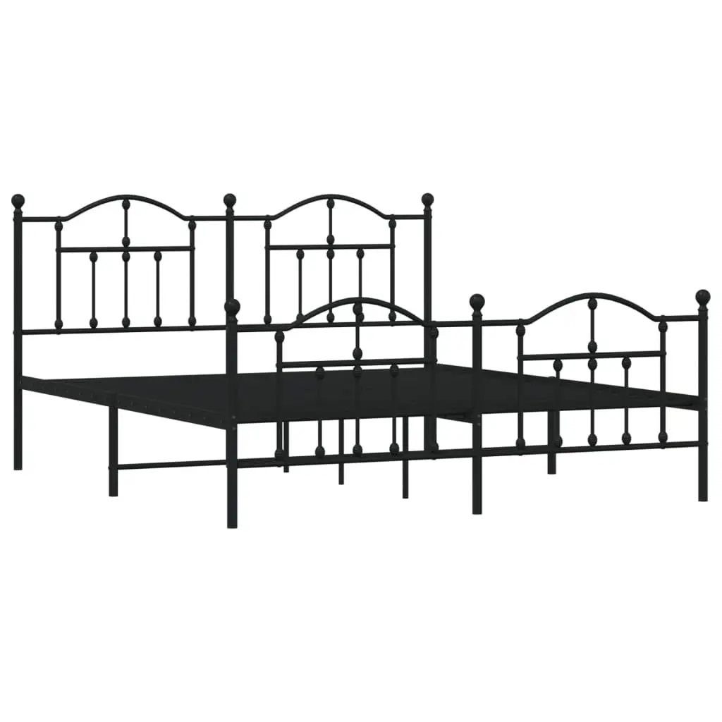 King Size Metal Bed Frame with Headboard