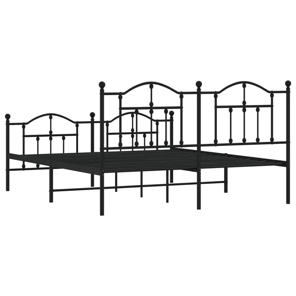 King Size Metal Bed Frame with Headboard