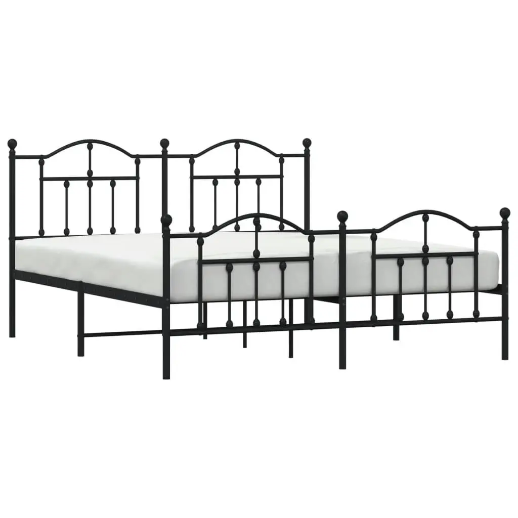 King Size Metal Bed Frame with Headboard