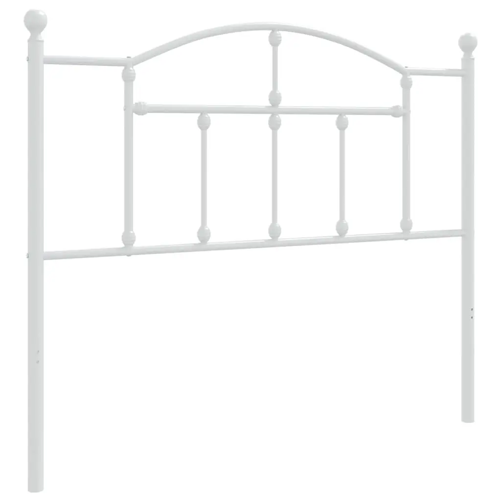 Metal Headboard White 107cm Powder Coated Steel